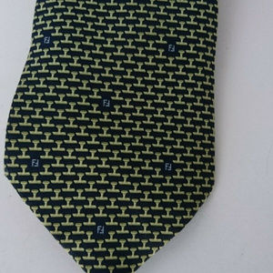 Authentic FENDI TIE All Over FF in necktie